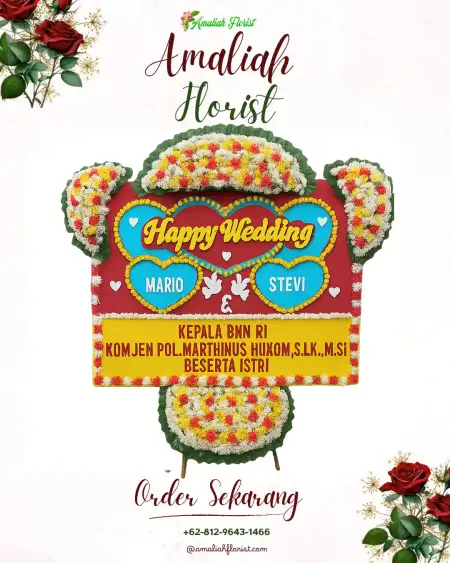 Papan Bunga Pernikahan Siangan